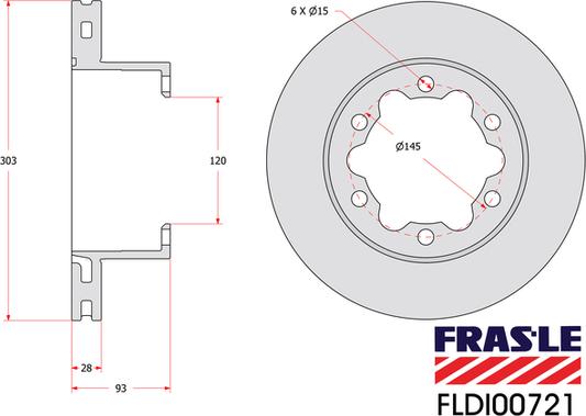 FRAS-LE FLDI00721 - Тормозной диск autosila-amz.com