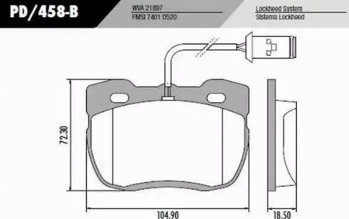 FRAS-LE PD/458-B - Тормозные колодки, дисковые, комплект autosila-amz.com