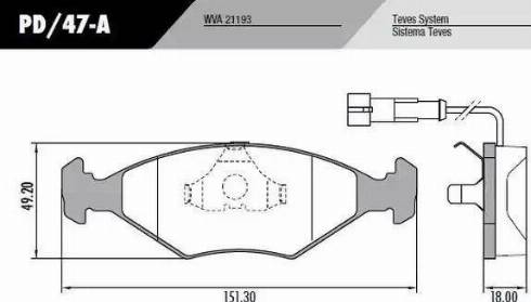 FRAS-LE PD47A - Тормозные колодки, дисковые, комплект autosila-amz.com