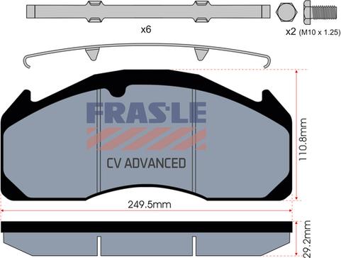 FRAS-LE PD/529-K008-CV - Тормозные колодки, дисковые, комплект autosila-amz.com