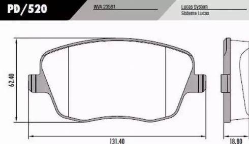 FRAS-LE PD/520 - Тормозные колодки, дисковые, комплект autosila-amz.com