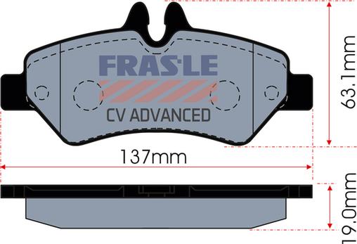 FRAS-LE PD/663-CV - Тормозные колодки, дисковые, комплект autosila-amz.com