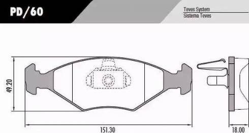 FRAS-LE PD60 - Тормозные колодки, дисковые, комплект autosila-amz.com