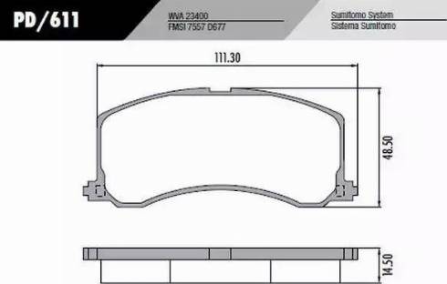 FRAS-LE PD/611 - Тормозные колодки, дисковые, комплект autosila-amz.com