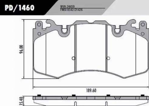 FRAS-LE PD/1460 - Тормозные колодки, дисковые, комплект autosila-amz.com