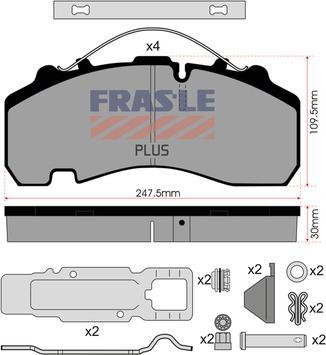 FRAS-LE PD/141-K021-PLUS - Тормозные колодки, дисковые, комплект autosila-amz.com