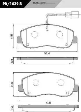 FRAS-LE PD/1439-B - Тормозные колодки, дисковые, комплект autosila-amz.com