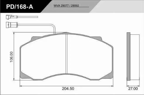 FRAS-LE PD/168-A_CV Advanced - Тормозные колодки, дисковые, комплект autosila-amz.com