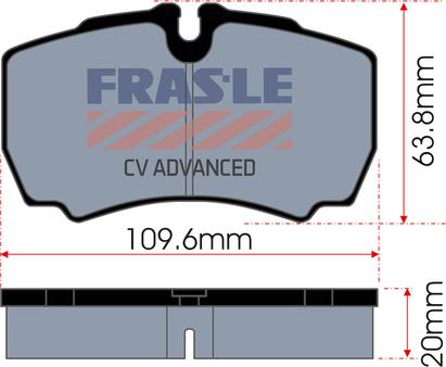 FRAS-LE PD/163-CV - Тормозные колодки, дисковые, комплект autosila-amz.com