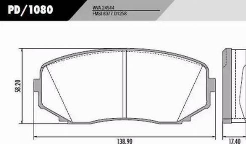 FRAS-LE PD/1080 - Тормозные колодки, дисковые, комплект autosila-amz.com