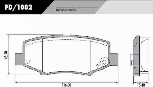 FRAS-LE PD/1082 - Тормозные колодки, дисковые, комплект autosila-amz.com