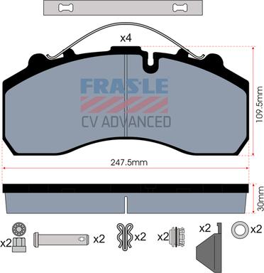 FRAS-LE PD/116-K020-CV - Тормозные колодки, дисковые, комплект autosila-amz.com