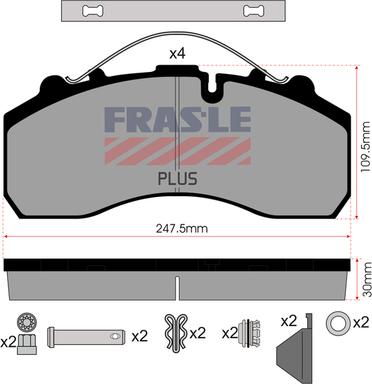 FRAS-LE PD/116-K020-PLUS - Тормозные колодки, дисковые, комплект autosila-amz.com