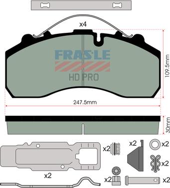 FRAS-LE PD/116-K021-HD - Тормозные колодки, дисковые, комплект autosila-amz.com