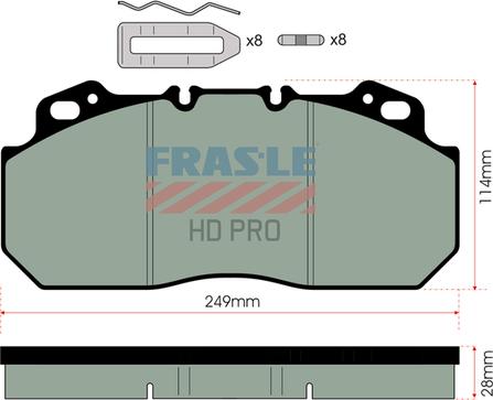 FRAS-LE PD/112-K007-HD - Тормозные колодки, дисковые, комплект autosila-amz.com