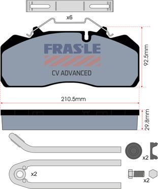 FRAS-LE PD/131-K015-CV - Тормозные колодки, дисковые, комплект autosila-amz.com