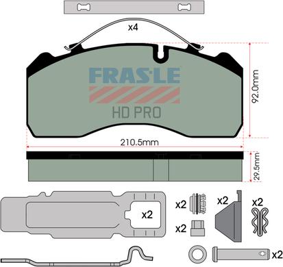 FRAS-LE PD/120-K023-HD - Тормозные колодки, дисковые, комплект autosila-amz.com