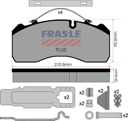 FRAS-LE PD/120-K023-PLUS - Тормозные колодки, дисковые, комплект autosila-amz.com