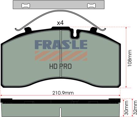 FRAS-LE PD/172-HD - Тормозные колодки, дисковые, комплект autosila-amz.com