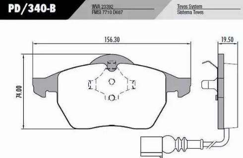 FRAS-LE PD340B - Тормозные колодки, дисковые, комплект autosila-amz.com