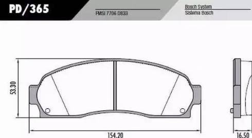 FRAS-LE PD365 - Тормозные колодки, дисковые, комплект autosila-amz.com