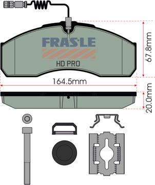 FRAS-LE PD/208-A-K026-HD - Тормозные колодки, дисковые, комплект autosila-amz.com