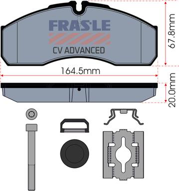 FRAS-LE PD/208-K026-CV - Тормозные колодки, дисковые, комплект autosila-amz.com