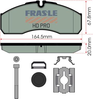 FRAS-LE PD/208-K026-HD - Тормозные колодки, дисковые, комплект autosila-amz.com