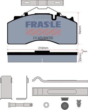 FRAS-LE PD/210-N-K045-CV - Тормозные колодки, дисковые, комплект autosila-amz.com