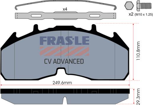 FRAS-LE PD/230-K019-CV - Тормозные колодки, дисковые, комплект autosila-amz.com