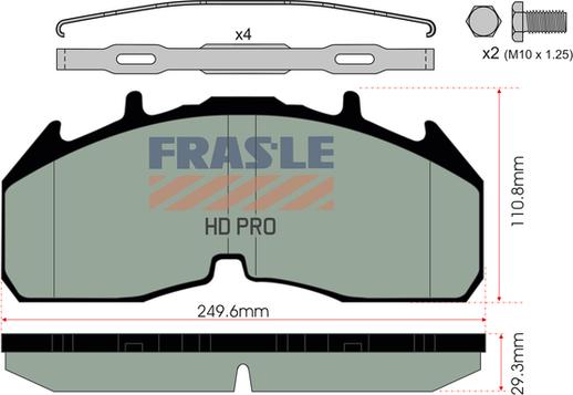 FRAS-LE PD/230-K019-HD - Тормозные колодки, дисковые, комплект autosila-amz.com