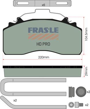 FRAS-LE PD/226-K035-HD - Тормозные колодки, дисковые, комплект autosila-amz.com