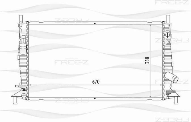 FREE-Z KK0146 - Радиатор, охлаждение двигателя autosila-amz.com