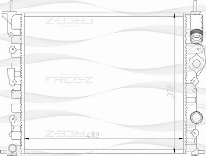 FREE-Z KK0186 - Радиатор системы охлаждения RENAULT Megane/Kangoo/Clio/Logan 97-> autosila-amz.com