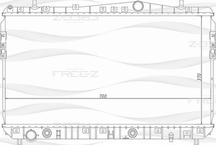 FREE-Z KK0130 - Радиатор, охлаждение двигателя autosila-amz.com