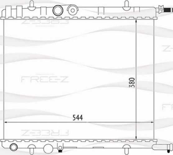 FREE-Z KK0173 - Радиатор, охлаждение двигателя autosila-amz.com