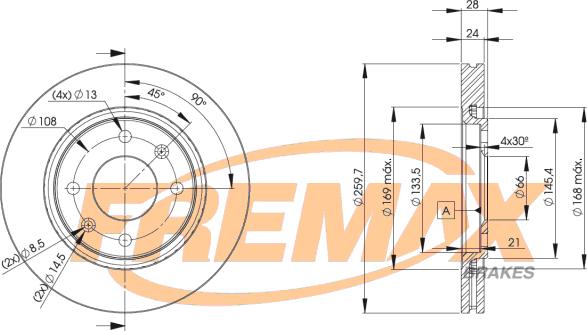 FREMAX BD-9406 - Тормозной диск autosila-amz.com