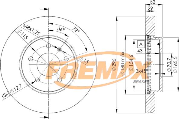 FREMAX BD-9048 - Тормозной диск autosila-amz.com