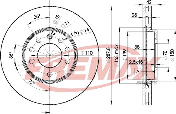 FREMAX BD-9043 - Тормозной диск autosila-amz.com