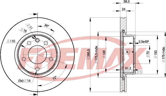 FREMAX BD-9054 - Тормозной диск autosila-amz.com