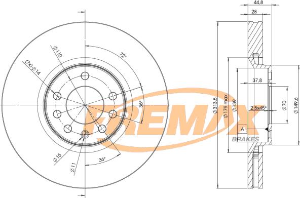 FREMAX BD-9005 - Тормозной диск autosila-amz.com