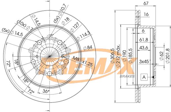 FREMAX BD-9026 - Тормозной диск autosila-amz.com