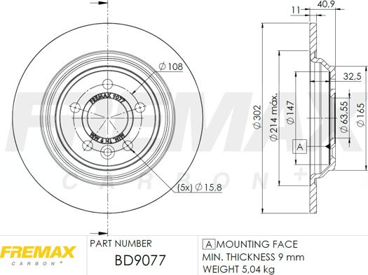 FREMAX BD-9077 - Тормозной диск autosila-amz.com