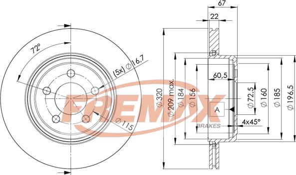 FREMAX BD-9199 - Тормозной диск autosila-amz.com