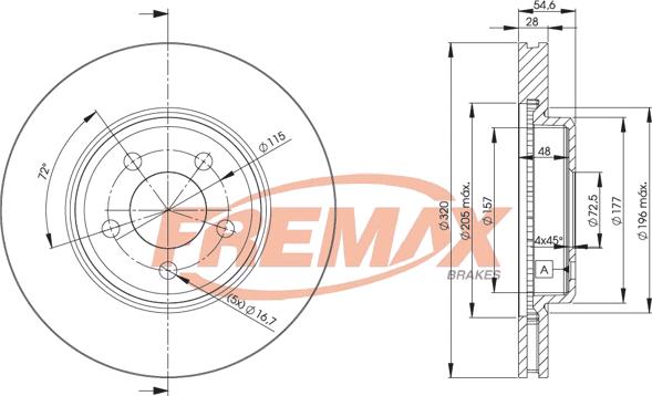 FREMAX BD-9196 - Тормозной диск autosila-amz.com