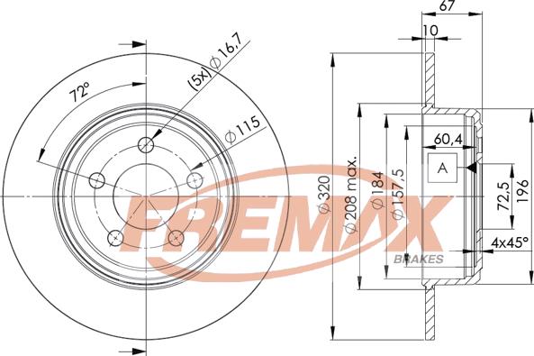 FREMAX BD-9198 - Тормозной диск autosila-amz.com