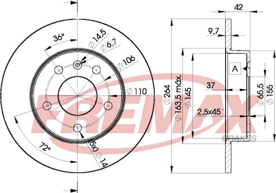 FREMAX BD-9110 - Тормозной диск autosila-amz.com