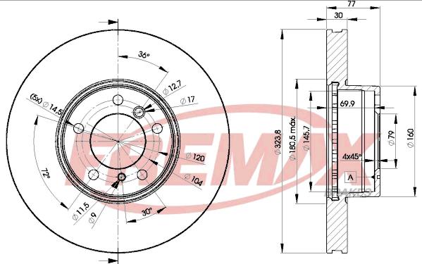 FREMAX BD-9895 - Тормозной диск autosila-amz.com