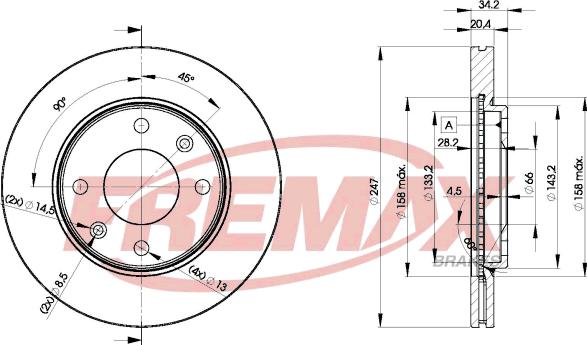 FREMAX BD-4694 - Тормозной диск autosila-amz.com