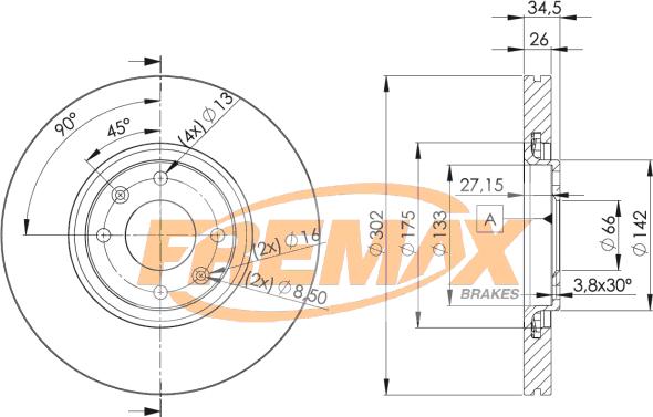 FREMAX BD-4698 - Тормозной диск autosila-amz.com